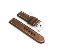 KCHSRKHXC Cinturino per orologio in pelle di mucca, stile retrò, fatto a mano, 20 mm, 22 mm, 24 mm, stile vintage, con fibbia lucida, 24mm, Standard, Standard