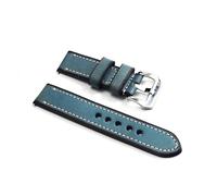 KCHSRKHXC Cinturino per orologio in pelle di mucca, stile retrò, fatto a mano, 20 mm, 22 mm, 24 mm, stile vintage, con fibbia lucida, 24mm, Standard, Standard