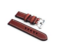 KCHSRKHXC Cinturino per orologio in pelle di mucca, stile retrò, fatto a mano, 20 mm, 22 mm, 24 mm, stile vintage, con fibbia lucida, 22mm, Standard, Standard