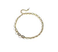 KCHSRKHXC Collana Anello retrò Fibbia collegato Tendenze Leggery Exaged Clavicle Chain Fashion Temperament Necklace Nuova collana estiva Collana per donne