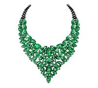 KCHSRKHXC Collana con colletto grosso con strass, splendidi gioielli in cristallo per donne e ragazze