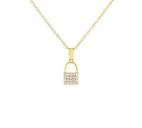 KCHSRKHXC Collana con pavé Completamente Forato con Chiusura a Vento per Catena da Donna Made in China