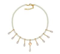 KCHSRKHXC Collana Elegante ornamento in rilievo corto con perle Fringa Cionchains unica fascino per le raccolte