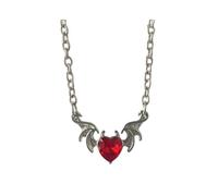 KCHSRKHXC collana ghic cuore ala diavolo a ciondolo collana amore collane in lega di gioielli per donne