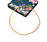 KCHSRKHXC collana gusci d'acqua dolce elegante a forma di cuore Accessorio per le donne in acciaio fatto a mano