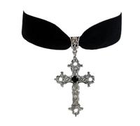 KCHSRKHXC collana pendente unico ghic ghic vintage in velluto nero crochifice collana di halloween witch gioielleria accessorio