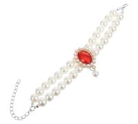 KCHSRKHXC Collana per animali domestici a doppio strato regolabile per gatti e cani collare cucciolo morbido comodo con eleganti accenti di perla