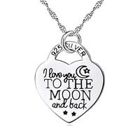 KCHSRKHXC collana Ti amo fino alla luna e ritorno Lettera Collana con ciondolo con ciondolo a cuore intagliato Utile e pratica