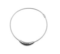 KCHSRKHXC collana un unico tubo curvo in metallo elegante e collana collana collare ergonomico per gioielli da nightclub da festa