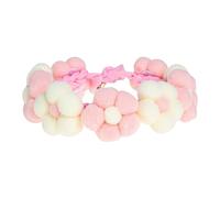 KCHSRKHXC Collar per animali domestici a mano con decorazione floreale cucciolo creativo e cravatta gatto morbida per festival e abbigliamento quotidiano e rosa