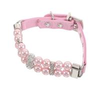 KCHSRKHXC Collar per cani perla per piccoli animali domestici collana di strass con corda resistente design leggero e comodo per l'usura quotidiana occasioni speciali