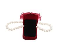 KCHSRKHXC Collare trasportatore per animali domestici con collana di perle finte, durevole e leggero, gioielli per cani, design con fiocco per proposte di fidanzamento, fotografia e feste di nozze