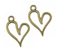 KCHSRKHXC Confezione da 121020 Forniture per la creazione di Gioielli, Braccialetti, collane a Forma di Cuore, Accessori in Metallo