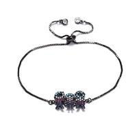 KCHSRKHXC Famiglia Cubic Zirconia Charm Gioielli da donna regolabile a colori rosa