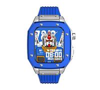 KCHSRKHXC For band series 7 Alloy Watch Case 44mm 42mm 45mm Silicone Strap Metal Frame Modification Mod Kit