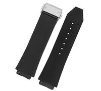 KCHSRKHXC for Big Bang Silicone Watch Band 26 mm*19 mm 25 mm*17 mm Waterproof Watch Strap Watch Rubber Watch Cinturino (colore: 2 Black-No Buckle, Dimensione: 25-17 mm), 26-19mm, standard, Standard