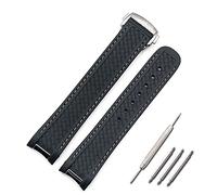 KCHSRKHXC for Omega Hippocampus 300 AT150 8900meters Marine Rubber Butterfly Buckle Watch Band 20mm Silicone Strap (Color : Style B4, Size : 20mm)