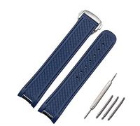 KCHSRKHXC for Omega Hippocampus 300 AT150 8900meters Marine Rubber Butterfly Buckle Watch Band 20mm Silicone Strap (Color : Style B4, Size : 20mm)