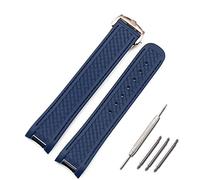 KCHSRKHXC for Omega Hippocampus 300 AT150 8900meters Marine Rubber Butterfly Buckle Watch Band 20mm Silicone Strap (Color : Style B4, Size : 20mm)
