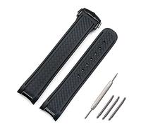 KCHSRKHXC for Omega Hippocampus 300 AT150 8900meters Marine Rubber Butterfly Buckle Watch Band 20mm Silicone Strap (Color : Style B4, Size : 20mm)