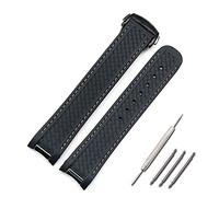 KCHSRKHXC for Omega Hippocampus 300 AT150 8900meters Marine Rubber Butterfly Buckle Watch Band 20mm Silicone Strap (Color : Style B4, Size : 20mm)