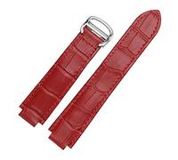KCHSRKHXC For Wristbands Quality Color Genuine Leather Watchbands Deployment Buckle Replacement Leather Strap Female Bracelet