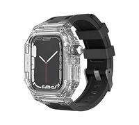 KCHSRKHXC Kit di modifica della custodia trasparente della cassa di orologi in gomma ， per 8 7 45mm 41mm 6 SE 5 44 mm 44 mm Upgrade della serie e sostituire il braccialetto cinghia dell'orologio