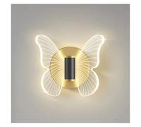 KCHSRKHXC Lampada a parete a led farfalla Interni moderna in metallo acrilico a parete cablata lampada a tricolore Regolazione del comodino Pronali leggeri