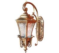 KCHSRKHXC Lampada da parete per patio esterno in alluminio IP65 Sconce impermeabile con trasmissione ad alta luce E27 Bronzo di design semplice