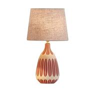 KCHSRKHXC Lampada da tavolo comodino comodino ceramico nordico e27 camera da letto decorativa tessuto luminoso scrivania scrivania lampade soggiorno per
