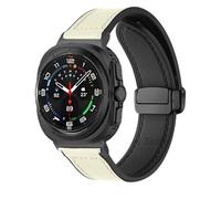 KCHSRKHXC Leather Silicone Bracelet for Galaxy Watch Ultra 47mm Magnetic Band Sports Strap for Watch ULTRA7 47mm NO Gaps Watchbands