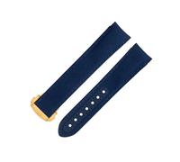 KCHSRKHXC Per cinturino Omega per AT150 300 Planet Ocean de Ville adatto per la fascia di orologi a fine curvo Speedmaster 20mm Line blu a densità ad alta densità Nylon Cowhide Watchbands