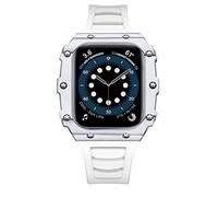 KCHSRKHXC Per custodia set di kit di modifica della cinturino in metallo di lusso 38 40 41 42 44 45 mm Canda di guardia compatibile con iWatch 7 6 5 4 3 2 SE