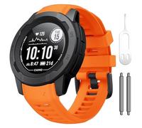 KCHSRKHXC Per istinto 2 watchband istinct 2 polso solare da polso solare 22mm Sostituzione silicone cinghia di orologio compatibile con istinto 2 tattico solare (arancione)
