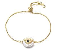 KCHSRKHXC Ragazzi e ragazze famiglia slider catena conchiglia naturale cubic zirconia fascino donne gioielli moda