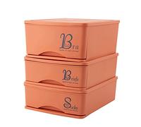 KCHSRKHXC Set da 3 Pezzi Set di 3 cassetti per Biancheria Intima, Organizer per Vestiti, Scatola di immagazzinaggio, Reggiseno, Guanti, Armadio, Organizer con Coperchio (Colore : A, Dimensioni :