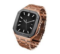 KCHSRKHXC Stainless Steel Metal Watch Case And Band Bezel Modification Kit Set，For Band Series 9 8 7 45mm 6 5 4 SE 44mm Series Upgrade Refit Watch Strap