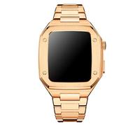 KCHSRKHXC Stainless Steel Watch Case Strap，For Band 9 8 7 6 5 4 SE 44mm 45mm Series Watch Replace Upgrade Bracelet Strap Metal Case Modification Kit