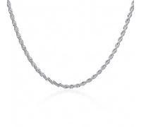 KCHSRKHXC Sterling Silver 4MM Chain For Men Women Jewelry Accessories 16-30 Inches