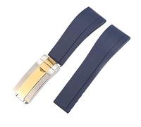 KCHSRKHXC WatchBand For YachtMaster Silicone Waterproof Watch Strap Accessories Rubber Bracelet Chain Buckle With Logo