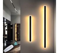 KCHSRKHXC Waterproof IP65 Wall Light Garden Indoor/Outdoor Wall Lights with Remote Control Dimmable Linear Long Strip Sconce Lamp Wall Lighting Courtyard Living Room Bedroom Hallway Stairs,100cm