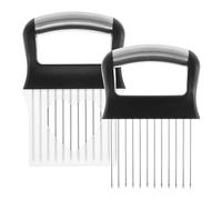 KCHYCV Affetta cipolle, Supporto for affettare e Tagliare a dadini cipolle e Altre Verdure, può Essere utilizzato Come Guida for Tagliare, Accessori da Cucina for Carne, Patate e pomodori(2pcs)