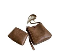 KCHYCV Borsa a Mano Strutturata da Donna, Borsa a Tracolla, Classica, Nera, Essenziale, Organizer, Pratica, da Portare Tutti i Giorni for i pendolari.(Khaki_27x27x9cm)