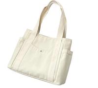 KCHYCV Borsa a Mano Strutturata da Donna, Borsa a Tracolla, Classica, Nera, Essenziale, Organizer, Pratica, da Portare Tutti i Giorni for i pendolari.(White)