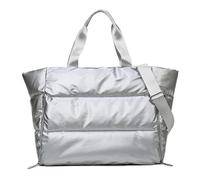 KCHYCV Borsa a Mano Strutturata da Donna, Borsa a Tracolla, Classica, Nera, Essenziale, Organizer, Pratica, da Portare Tutti i Giorni for i pendolari.(Silver)