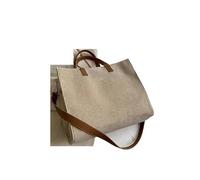 KCHYCV Borsa a Mano Strutturata da Donna, Borsa a Tracolla, Classica, Nera, Essenziale, Organizer, Pratica, da Portare Tutti i Giorni for i pendolari.(Khaki_35X12.5X29CM)