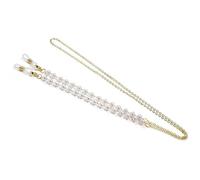 KCHYCV Catena for Occhiali da Donna e Cordino for Occhiali da Sole, Design Leggero e Durevole, Accessorio Anti-Perdita(Gold_5pcs)