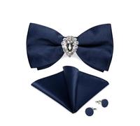 KCHYCV Men's Tie & Cufflinks Set Premium Silk Tie with Pocket Square & Cufflinks Elegant Mens Accessories Gift Set for Formal Weddings & Business Classic Design with Patterns(LH-7031-JZ0013)