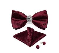 KCHYCV Men's Tie & Cufflinks Set Premium Silk Tie with Pocket Square & Cufflinks Elegant Mens Accessories Gift Set for Formal Weddings & Business Classic Design with Patterns(LH-0178-JZ0015)