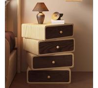 KCIOQLS Comodino Alto Con Cassetti, Comodini In Legno Girevoli, Resistenti All'usura, Ampio Spazio Di Contenimento, Ideali for Il Soggiorno E La Camera Da Letto(White,50cm/19.7in,4-tier)